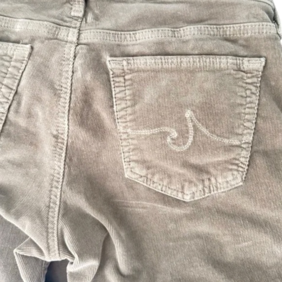 AG Tan Mushroom Corduroy SlimStraight Pants Size 27R - Picture 3 of 6
